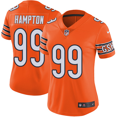 Nike Bears #99 Dan Hampton Orange Women's Stitched NFL Limited Rush Jersey - Click Image to Close
